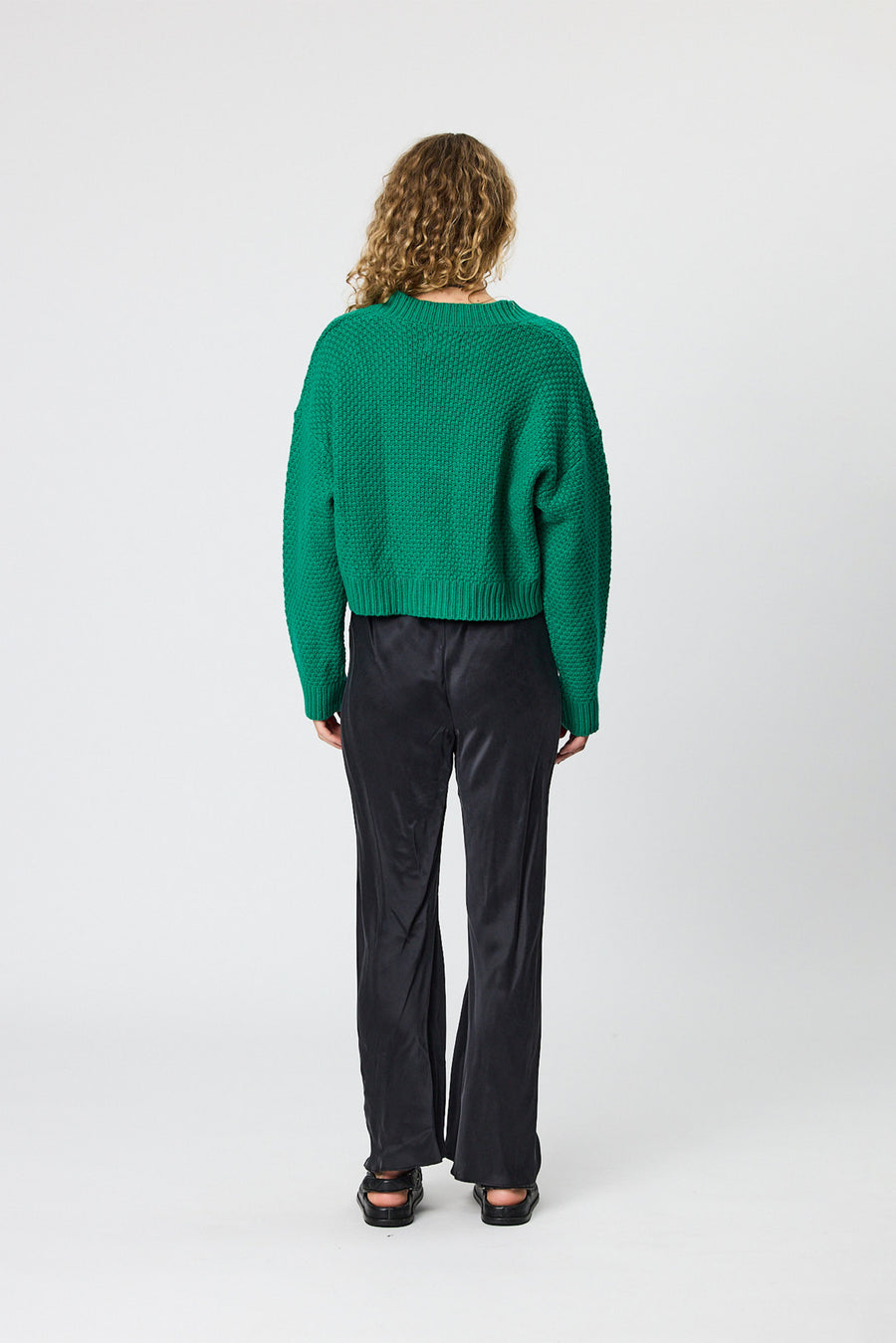 MILLY KNIT CARDI - EMERALD