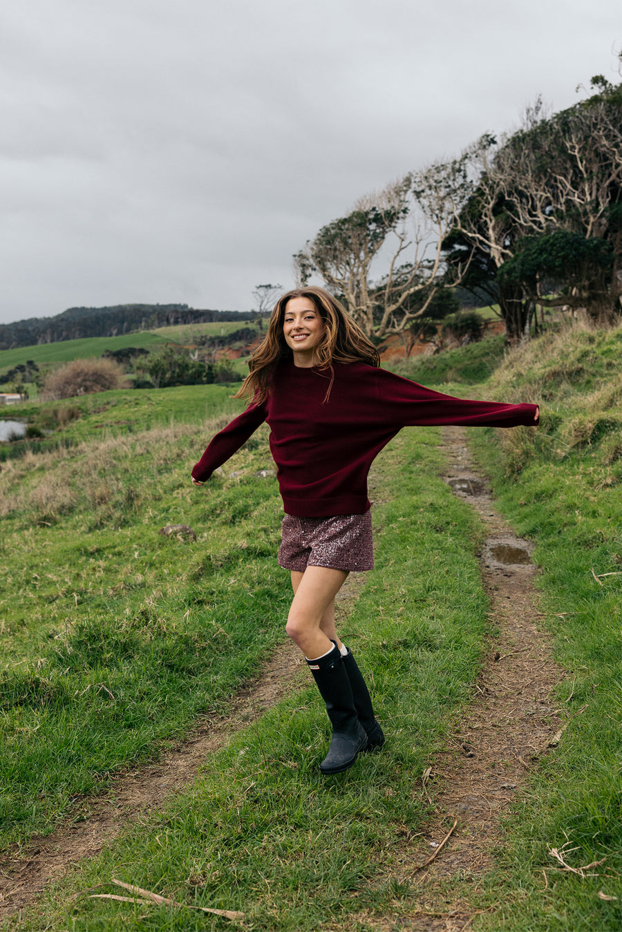 KENNEDY KNIT - POMEGRANATE