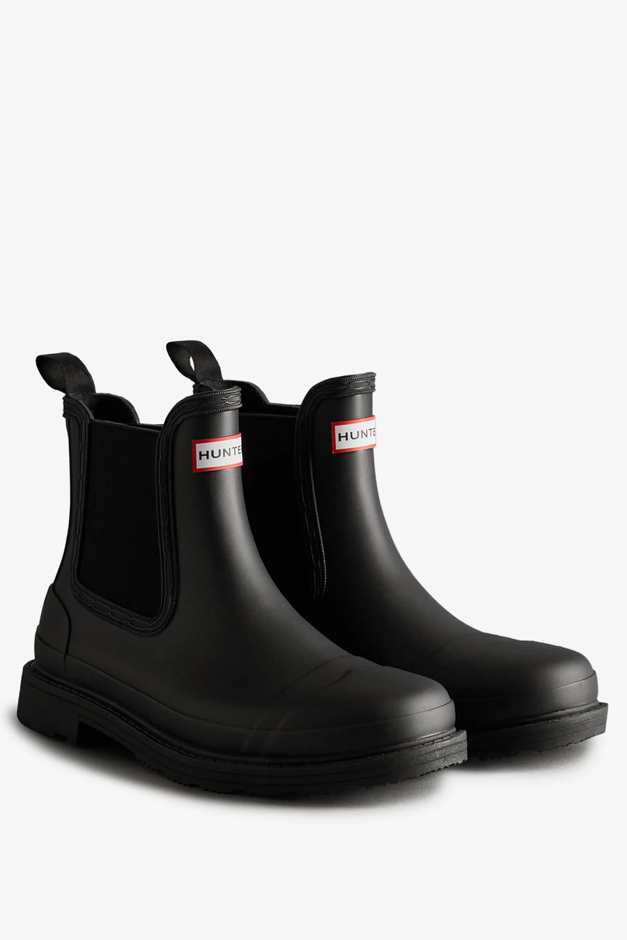HUNTER CHELSEA COMMANDO BOOT - BLACK