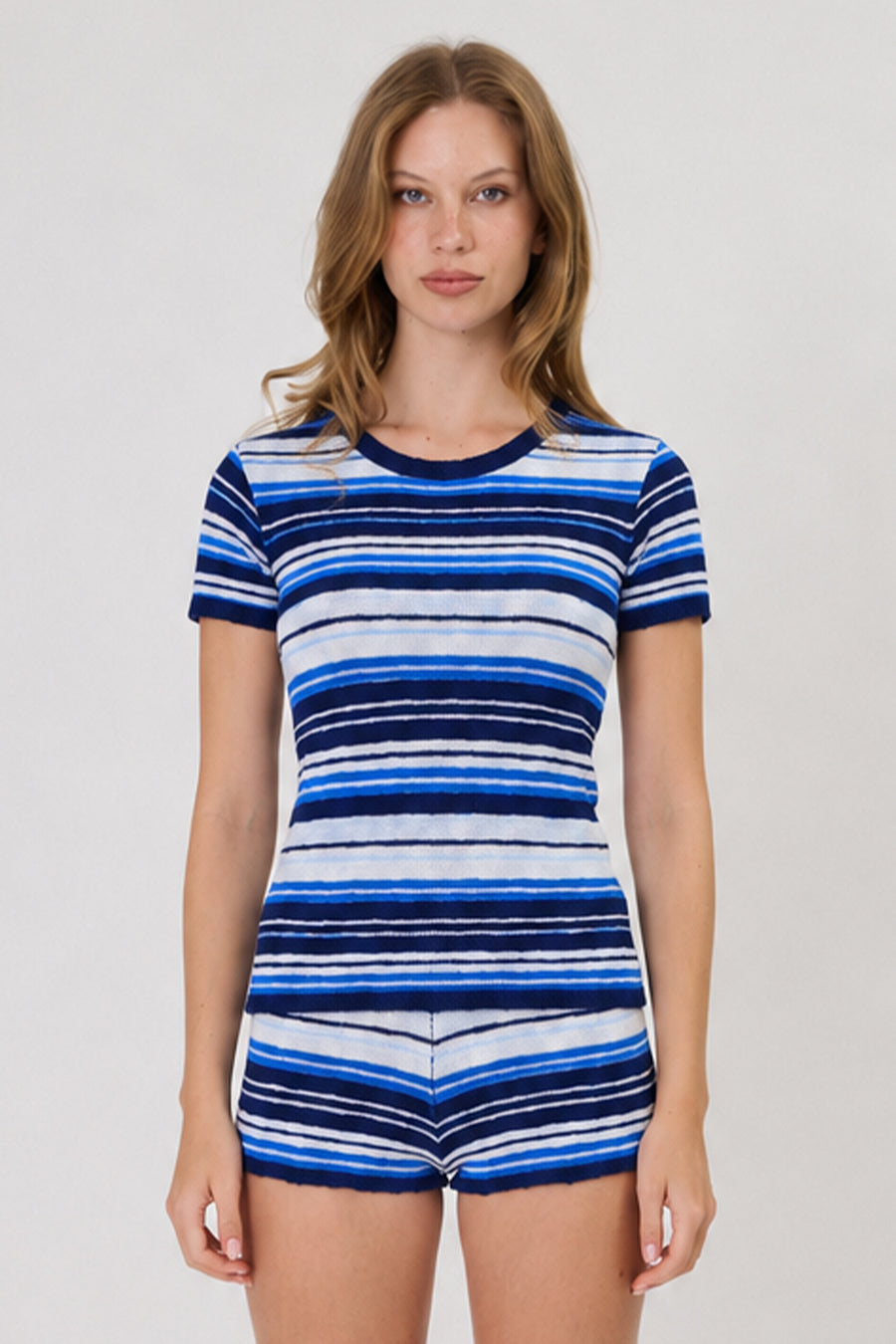 IVY TEE - COBALT STRIPE