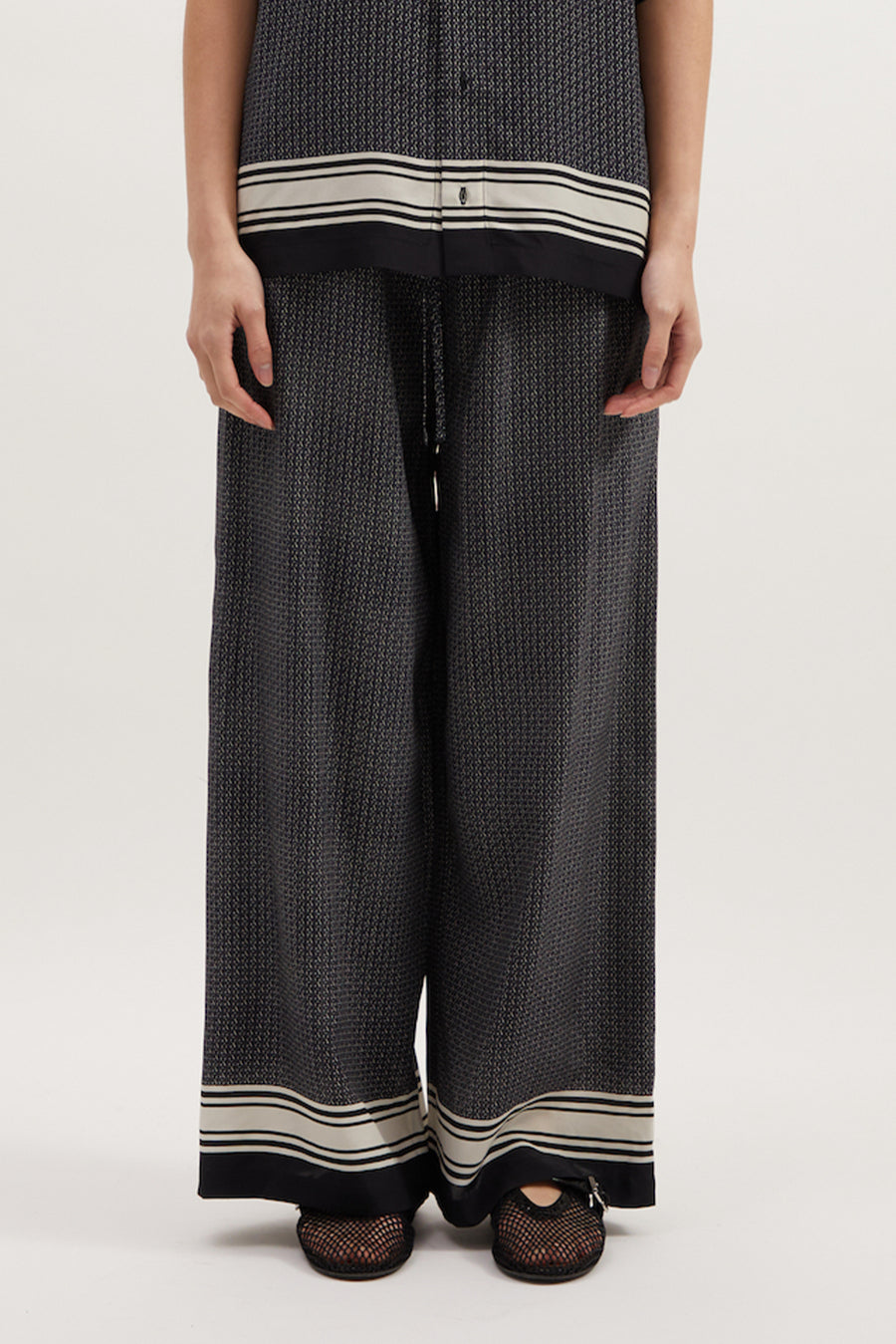 BLAKE WIDE LEG PANT - BLACK PRINT