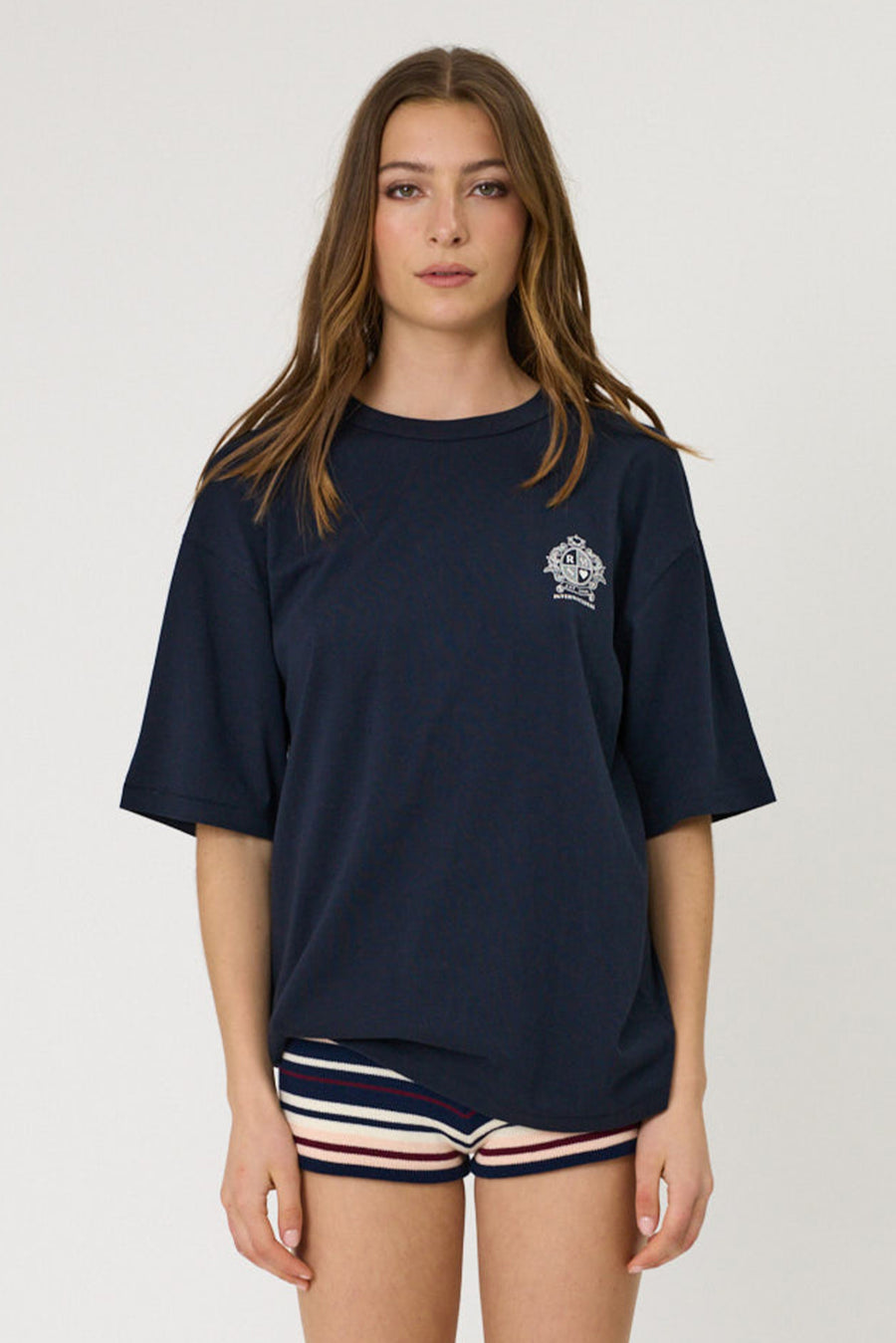 CREST TEE - INDIGO