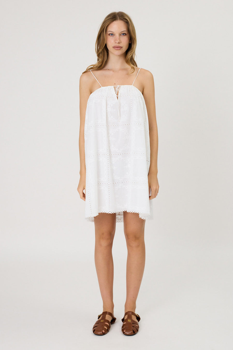 SOLANGE MINI DRESS - IVORY