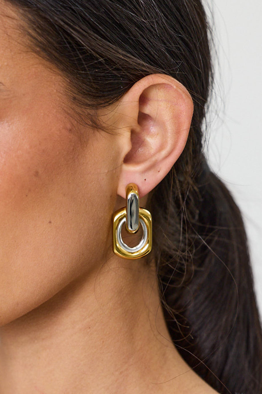 SOFIA EARRING - GOLD/SILVER BRASS
