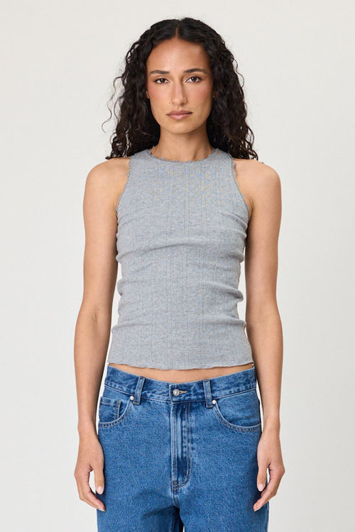 POPPY TANK - GREY MARLE