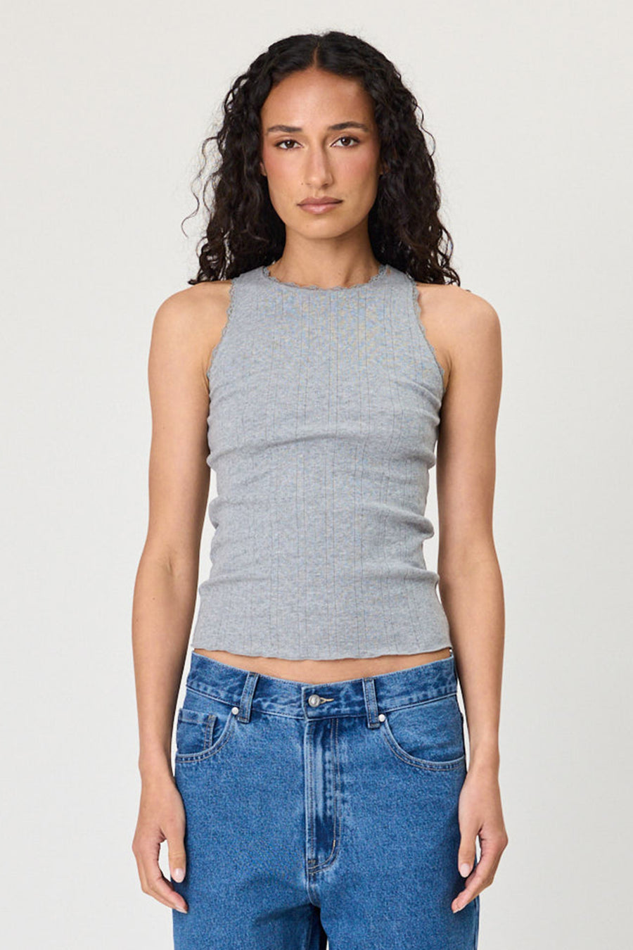 POPPY TANK - GREY MARLE