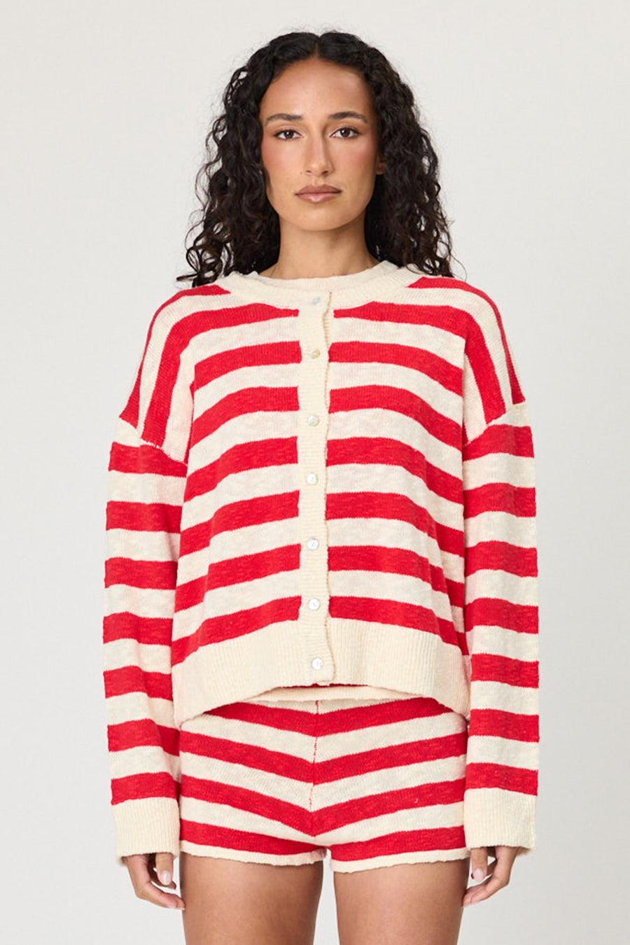 IVY CARDIGAN - CHILLI STRIPE