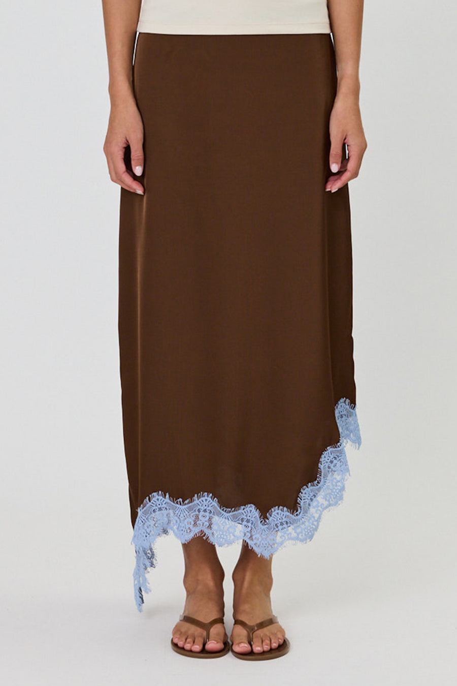 RUE MAXI SKIRT - CHOCOLATE / OCEAN
