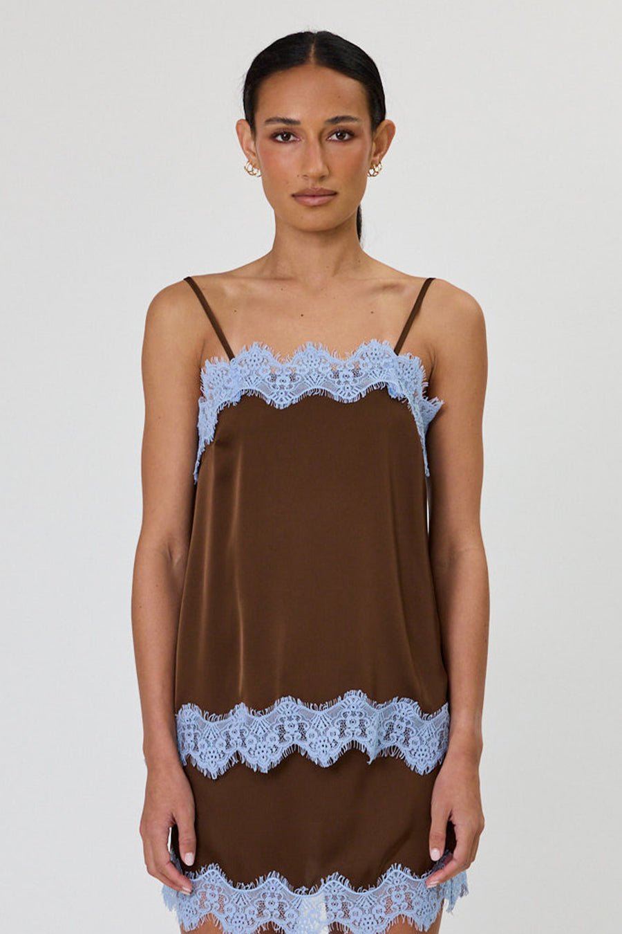NOELLE CAMI - CHOCOLATE / OCEAN