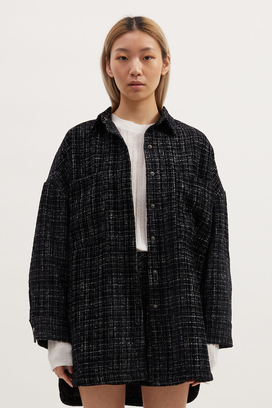 HADLEY JACKET - BLACK BOUCLE