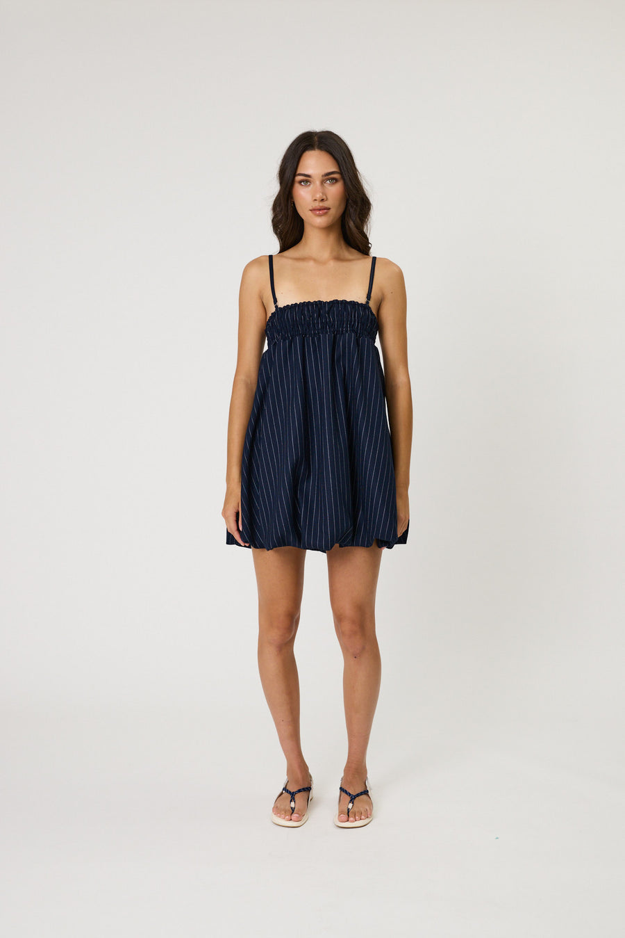 PORTER MINI DRESS - MIDNIGHT STRIPE