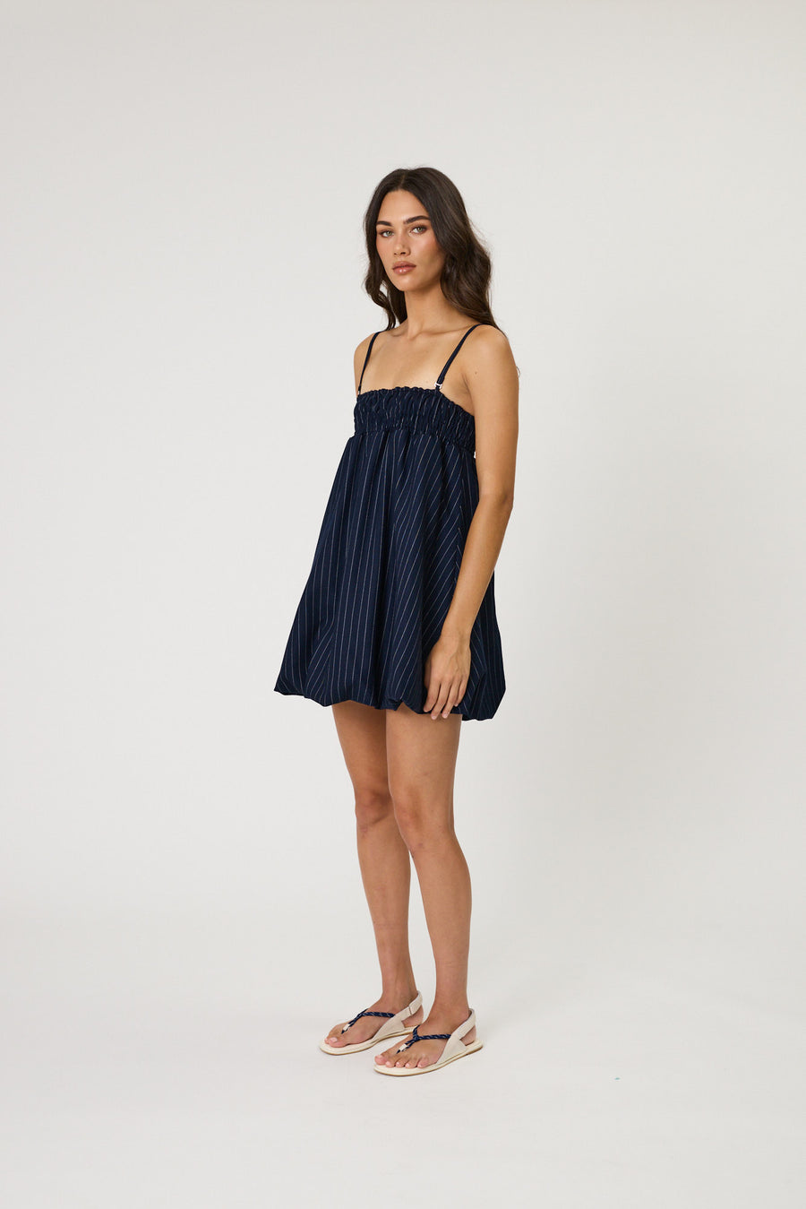 PORTER MINI DRESS - MIDNIGHT STRIPE
