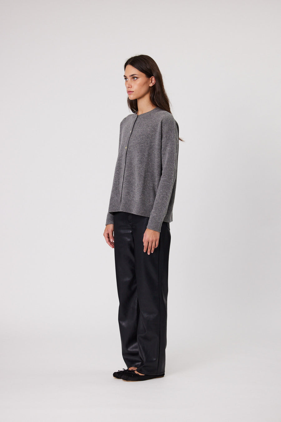 TALI CARDIGAN - CHARCOAL