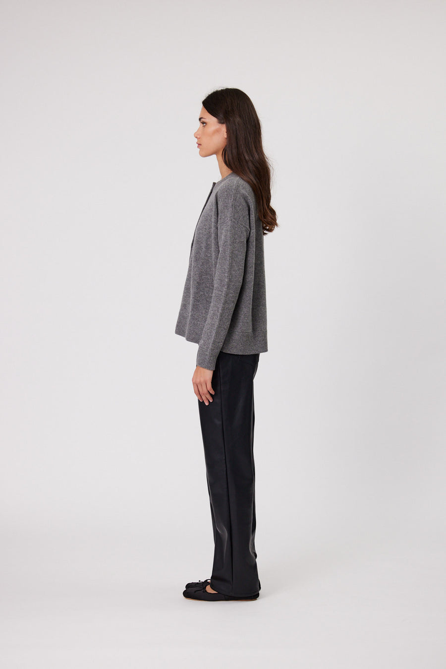 TALI CARDIGAN - CHARCOAL