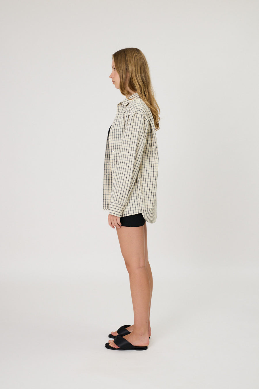 SERA SHIRT - IVORY CHECK