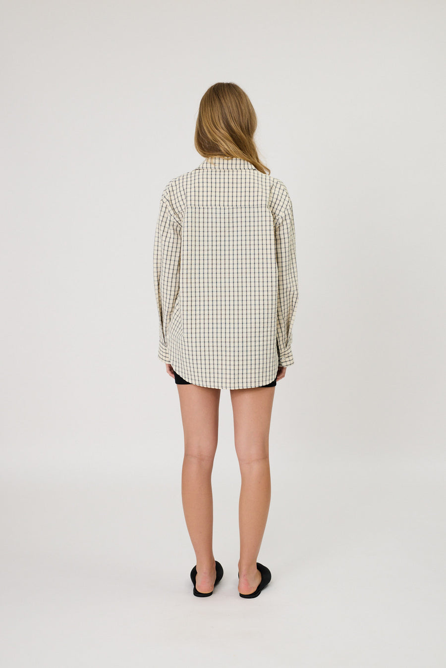 SERA SHIRT - IVORY CHECK