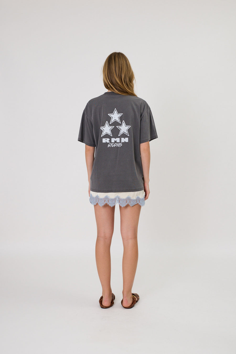 STAR TEE - WASHED BLACK