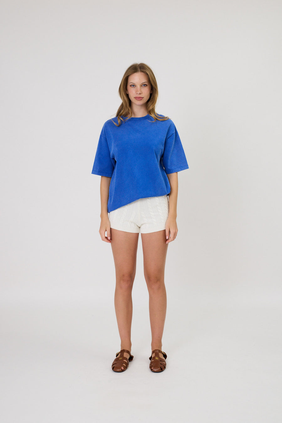 ARIA TEE - WASHED COBALT