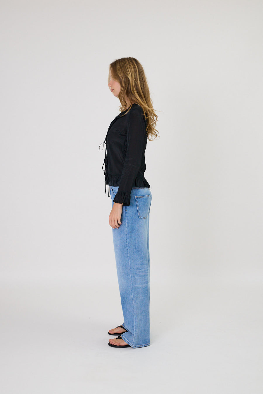 ELORA TIE TOP - BLACK