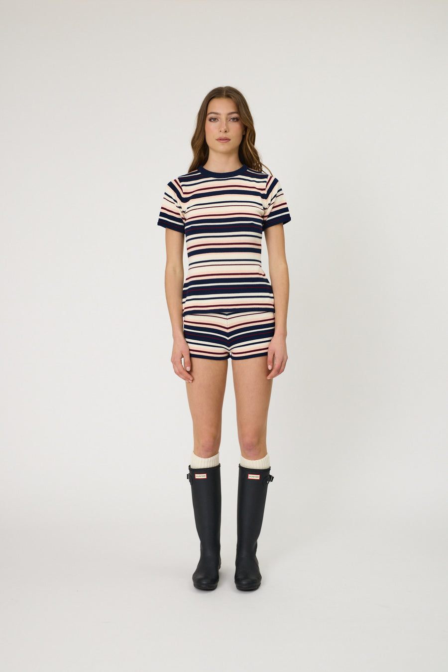 BOWIE TEE - INDIGO STRIPE