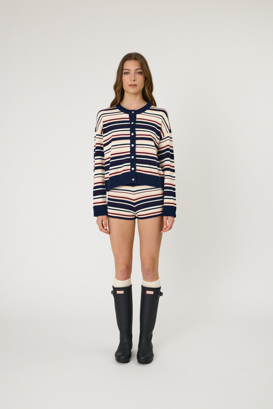 BOWIE CARDIGAN - INDIGO STRIPE