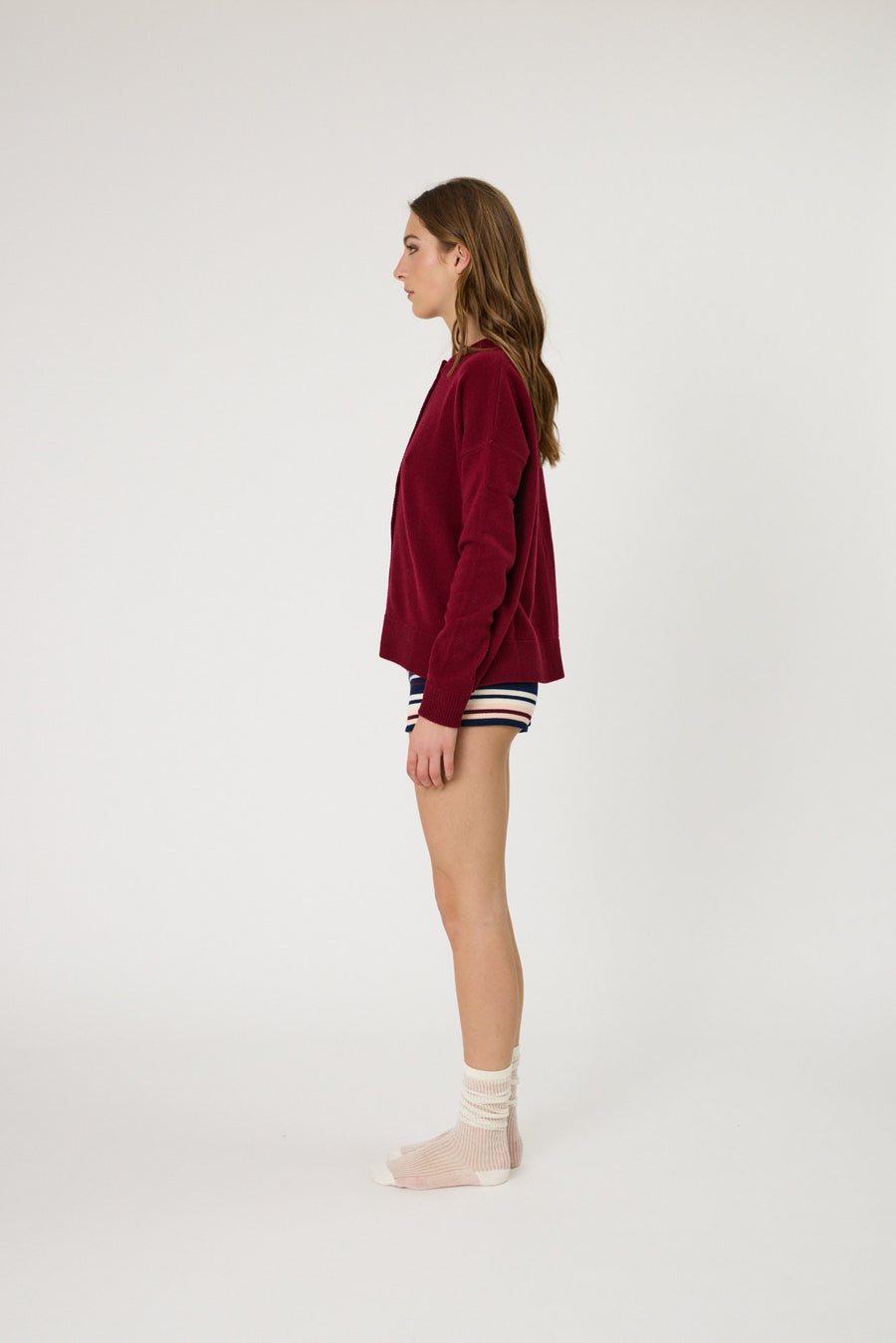 TALI CARDIGAN - POMEGRANATE