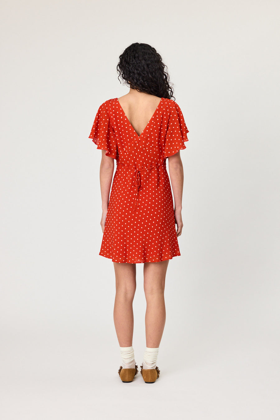 MARINA MINI DRESS - CHILLI POLKA DOT