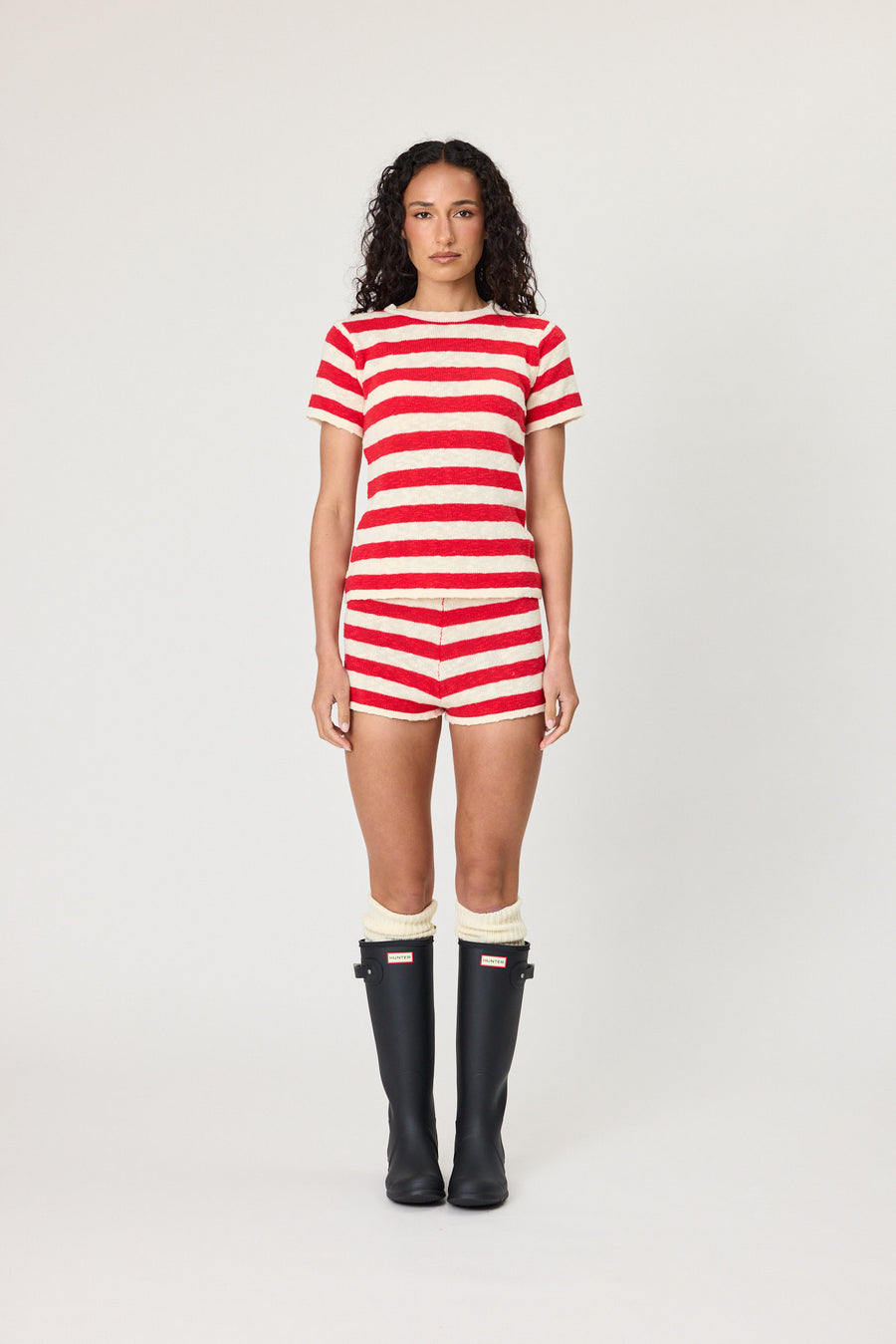 IVY TEE - CHILLI STRIPE