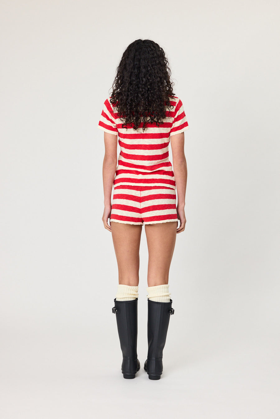 IVY TEE - CHILLI STRIPE