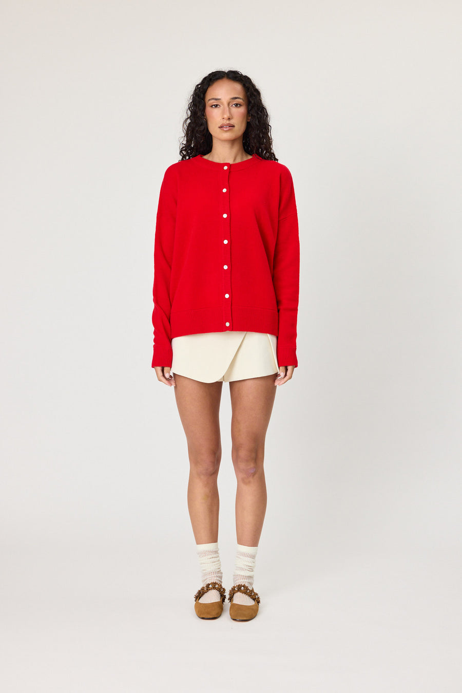 TALI CARDIGAN - CHILLI