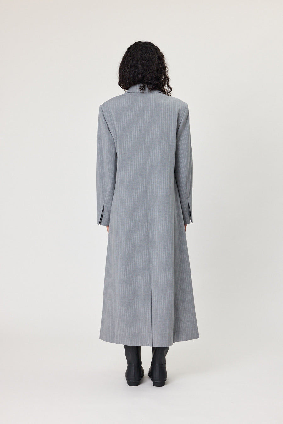 PORTER COAT - GREY STRIPE