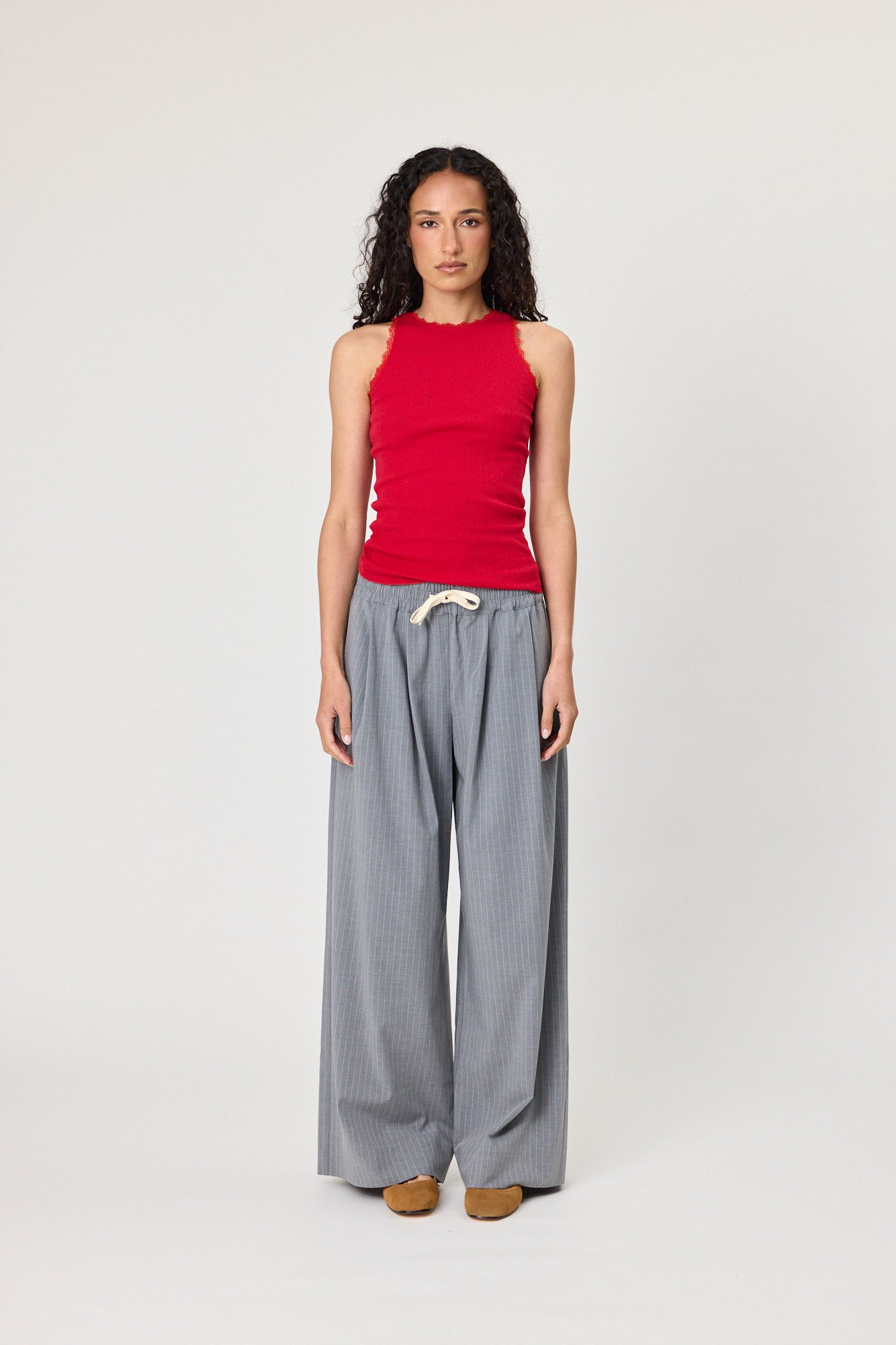 RHODES PANT - GREY STRIPE