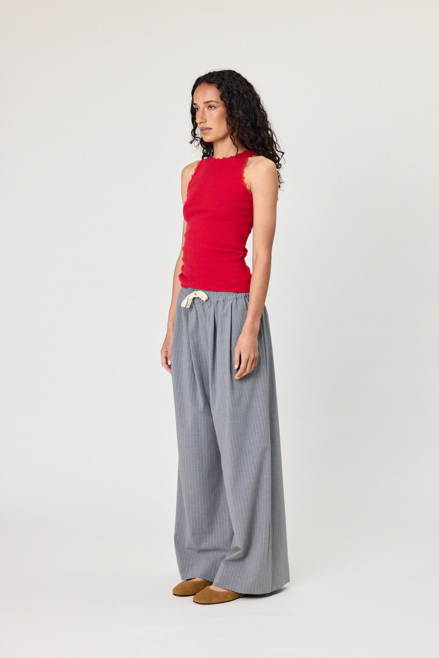 RHODES PANT - GREY STRIPE