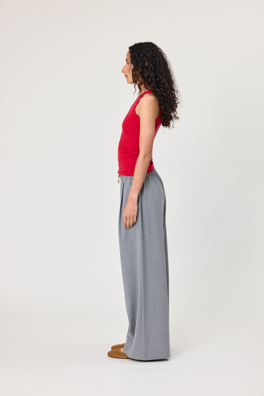 RHODES PANT - GREY STRIPE