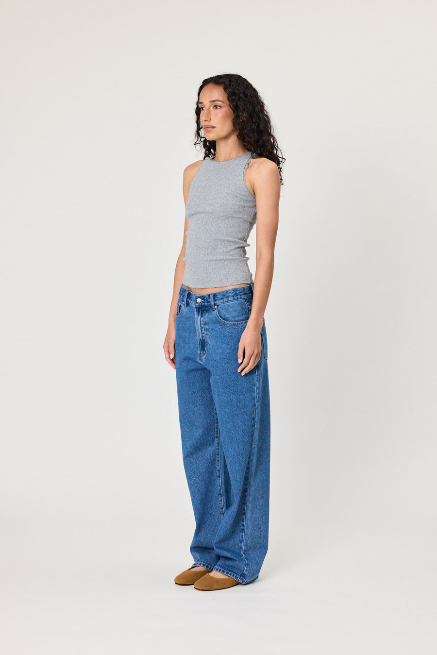 POPPY TANK - GREY MARLE