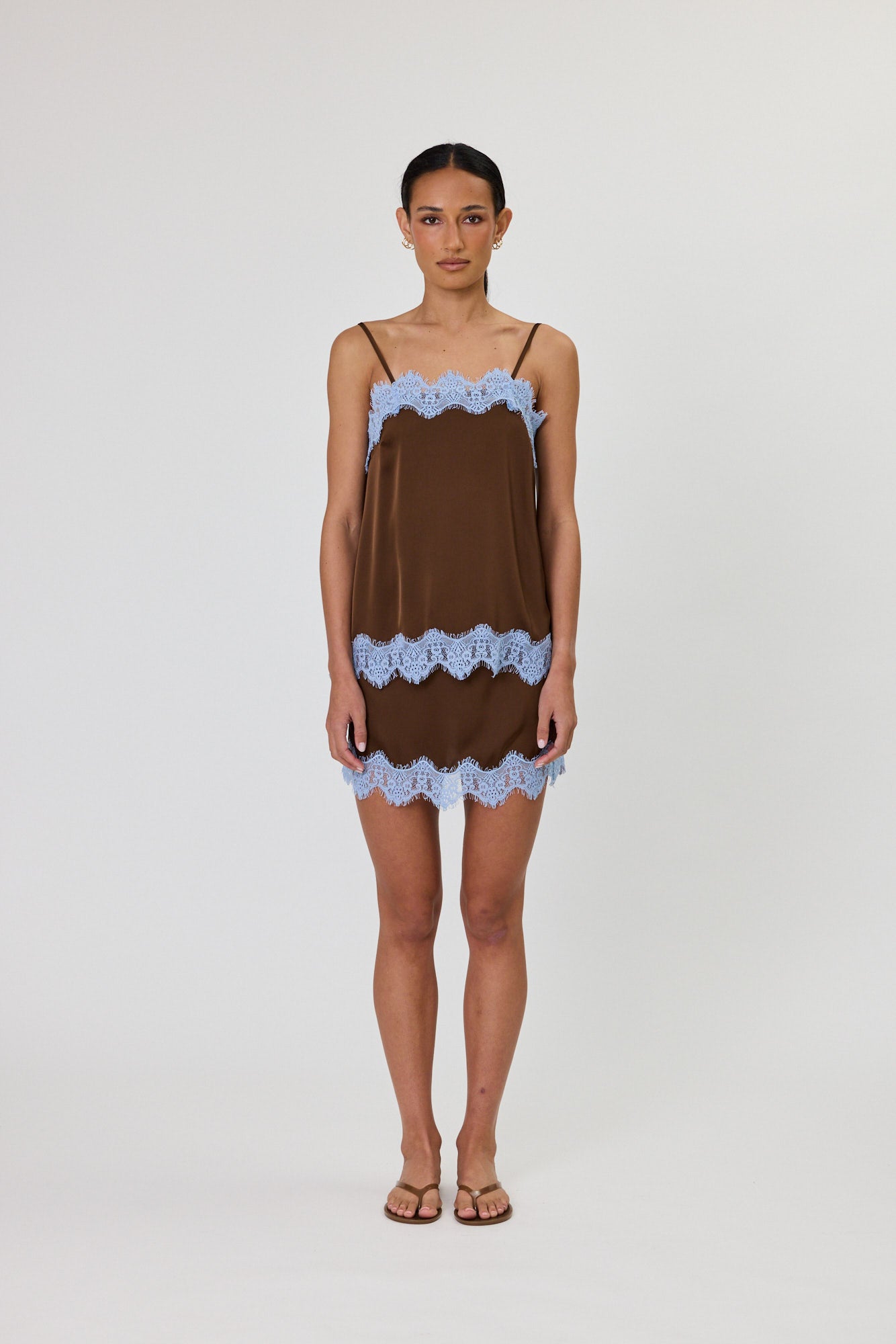 NOELLE CAMI - CHOCOLATE / OCEAN
