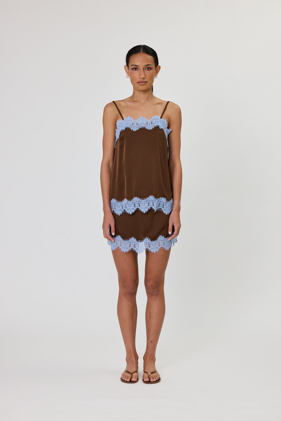 NOELLE CAMI - CHOCOLATE / OCEAN