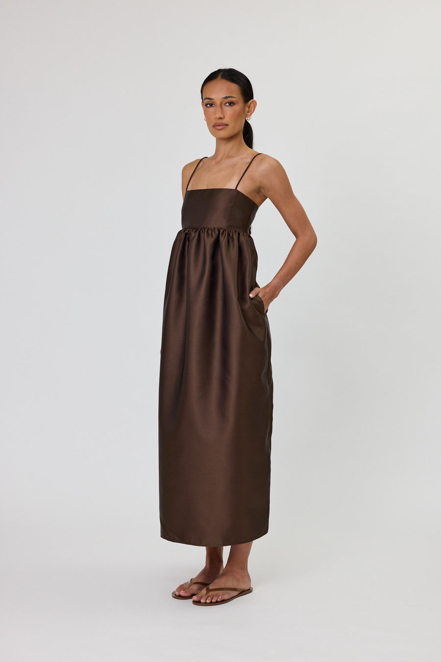 SYDNEY MAXI DRESS - CHOCOLATE