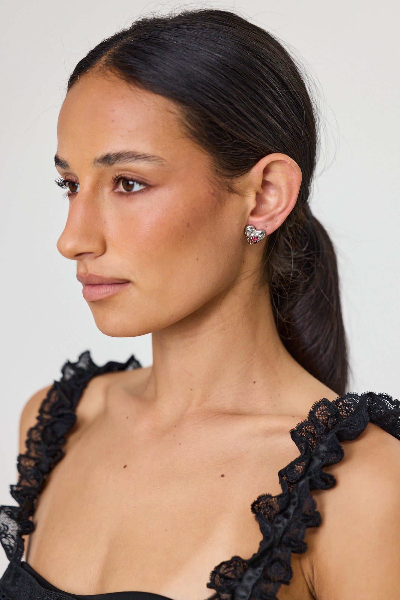 AMELIA EARRING - SILVER BRASS