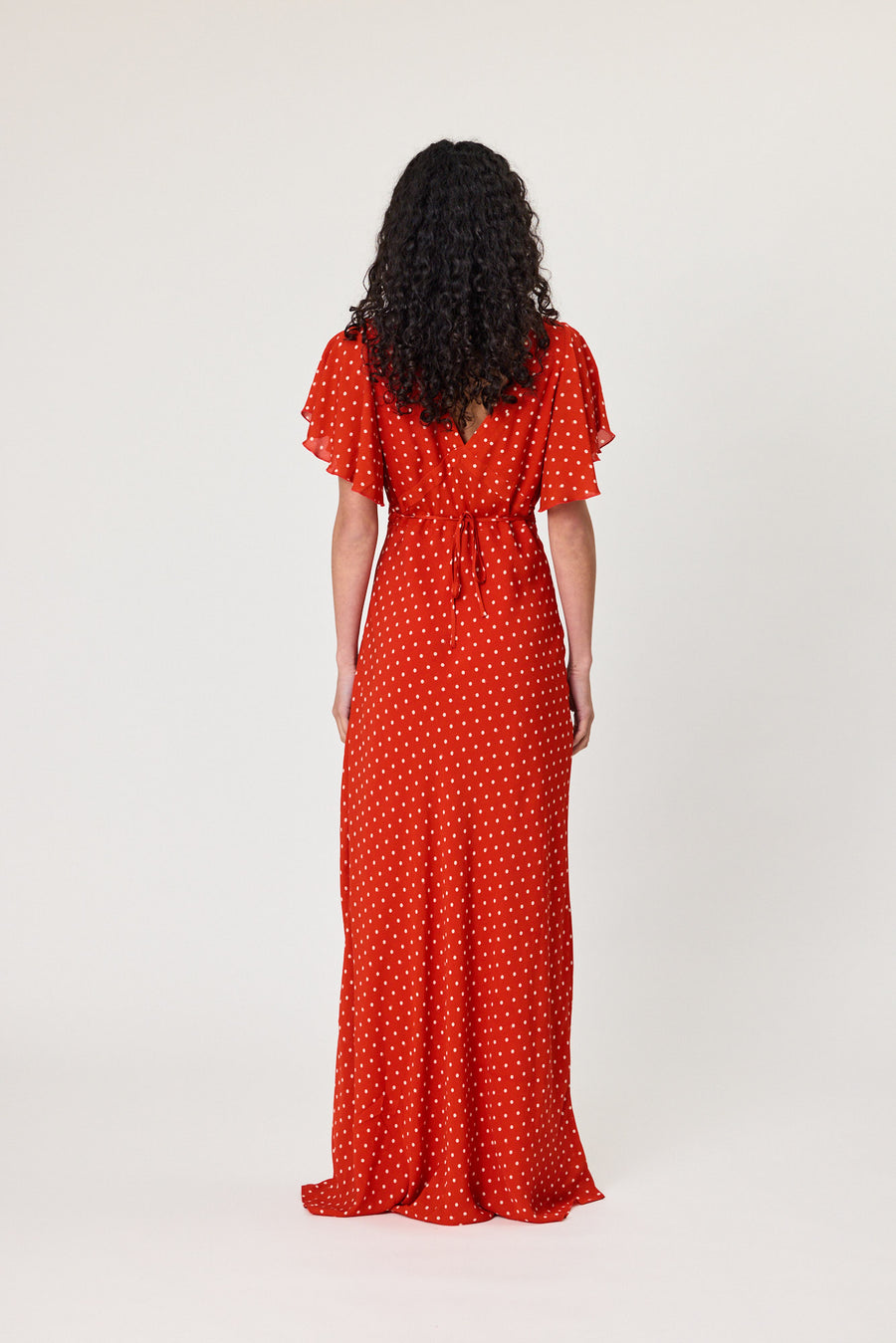 MARINA MAXI DRESS - CHILLI POLKA DOT
