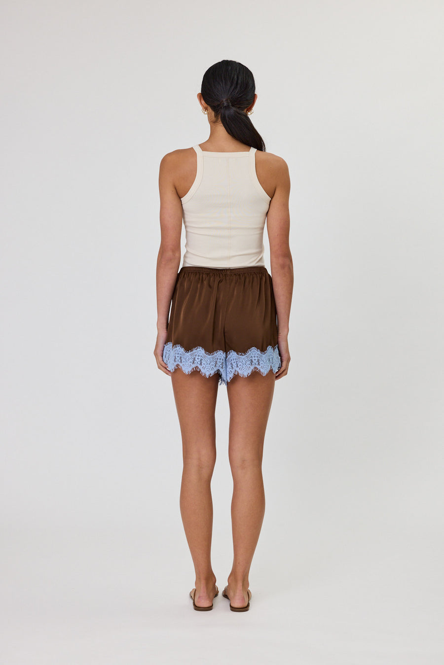 ESME SHORT - CHOCOLATE / OCEAN