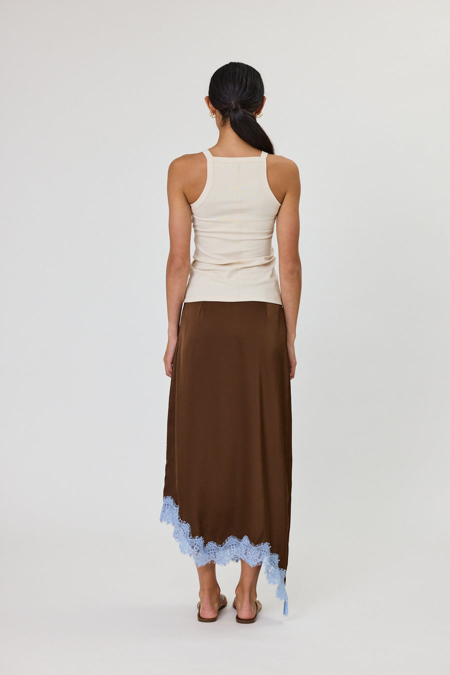RUE MAXI SKIRT - CHOCOLATE / OCEAN