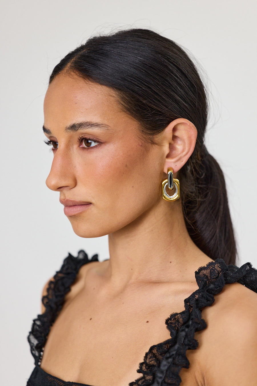 SOFIA EARRING - GOLD/SILVER BRASS