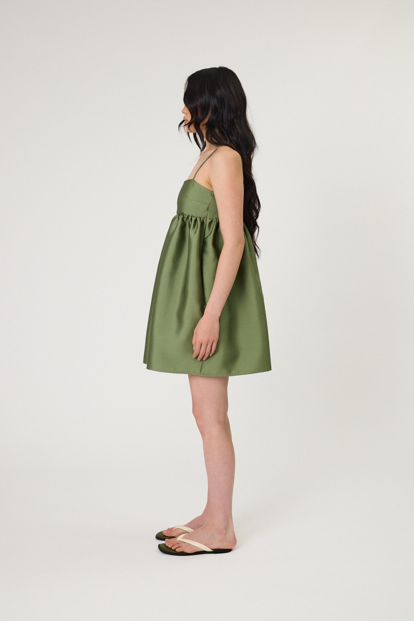 SYDNEY MINI DRESS - SEAWEED
