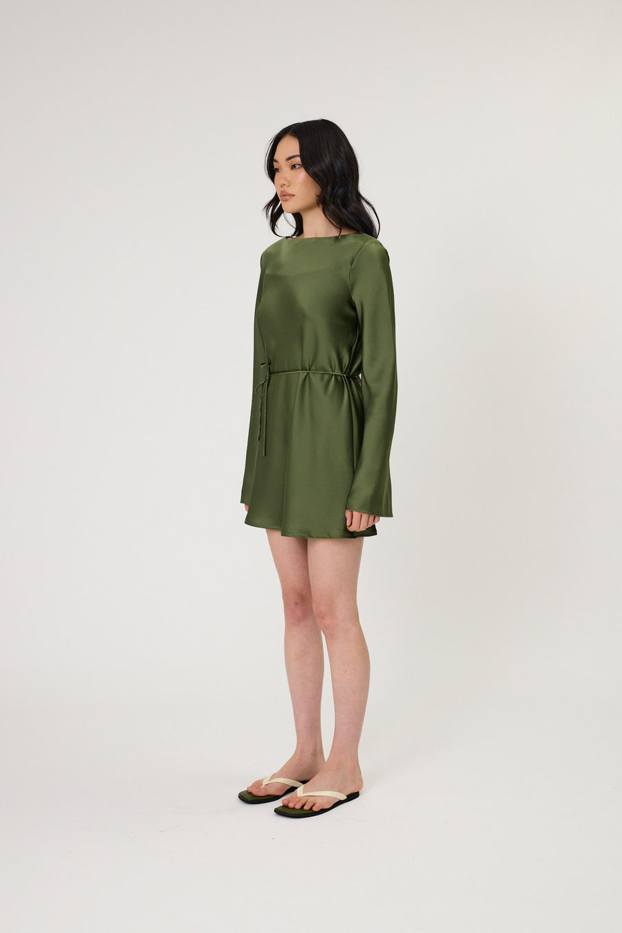 PHOENIX MINI DRESS - SEAWEED
