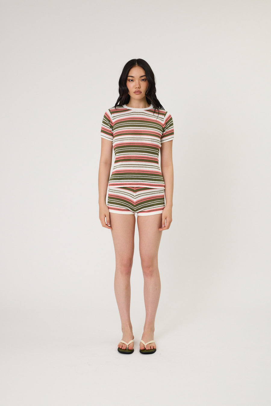 RIO SHORTS - SEAWEED STRIPE