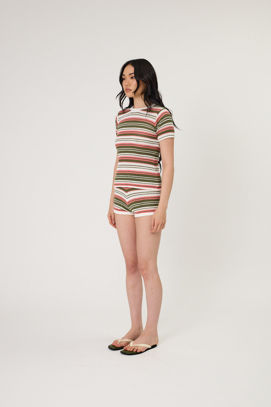RIO TEE - SEAWEED STRIPE