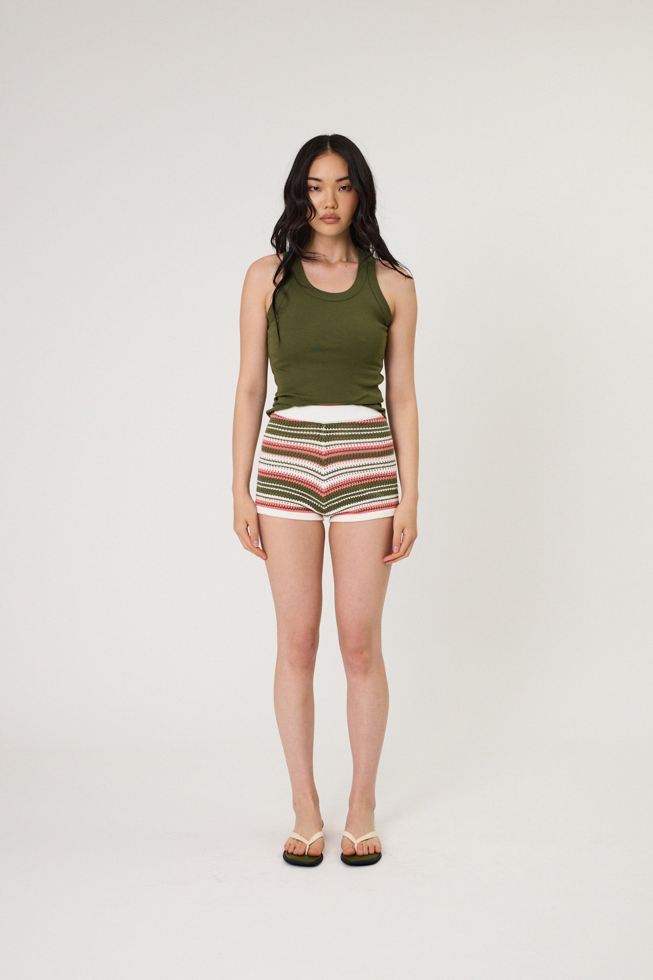 RIO SHORTS - SEAWEED STRIPE