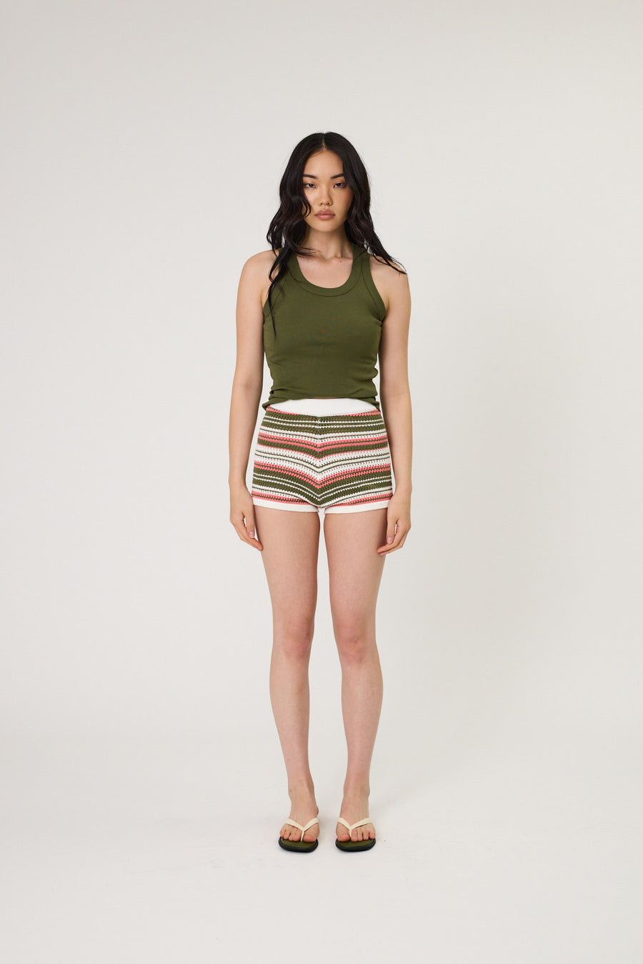 RIO SHORTS - SEAWEED STRIPE