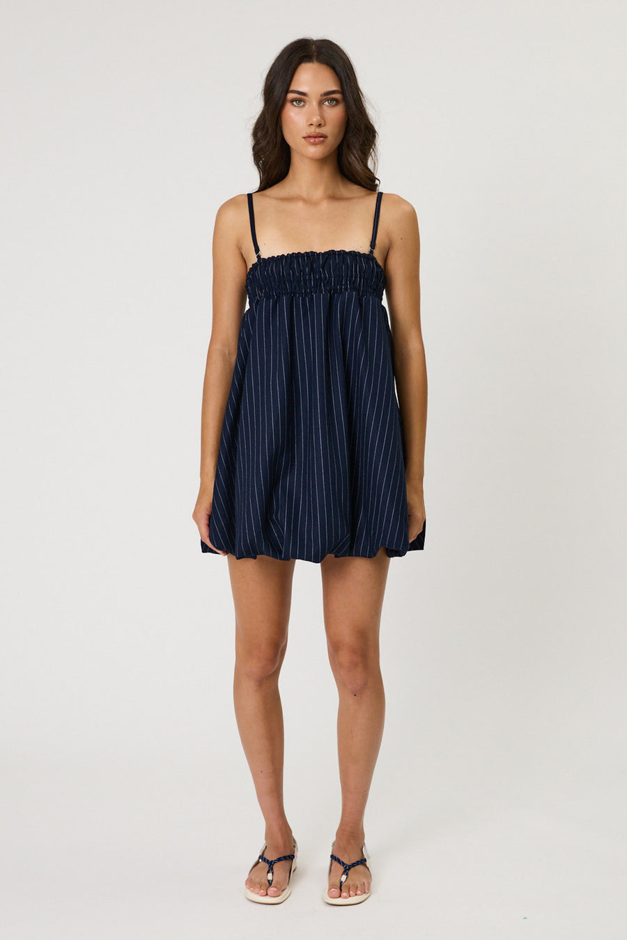 PORTER MINI DRESS - MIDNIGHT STRIPE